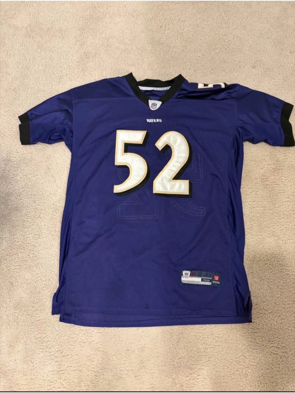 Reebok NFL Equipment Ray Lewis Baltimore Ravens Stitched Jersey